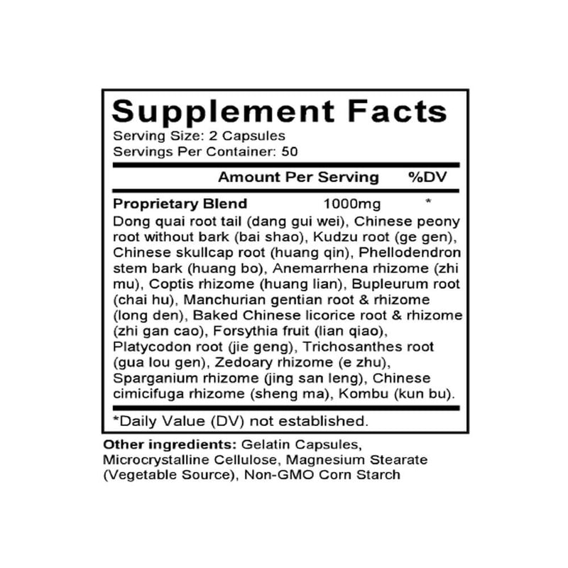 San Zhong Kui Jian Tang (Forsythia & Laminaria Combination) (100 Capsules) - Supplement Facts