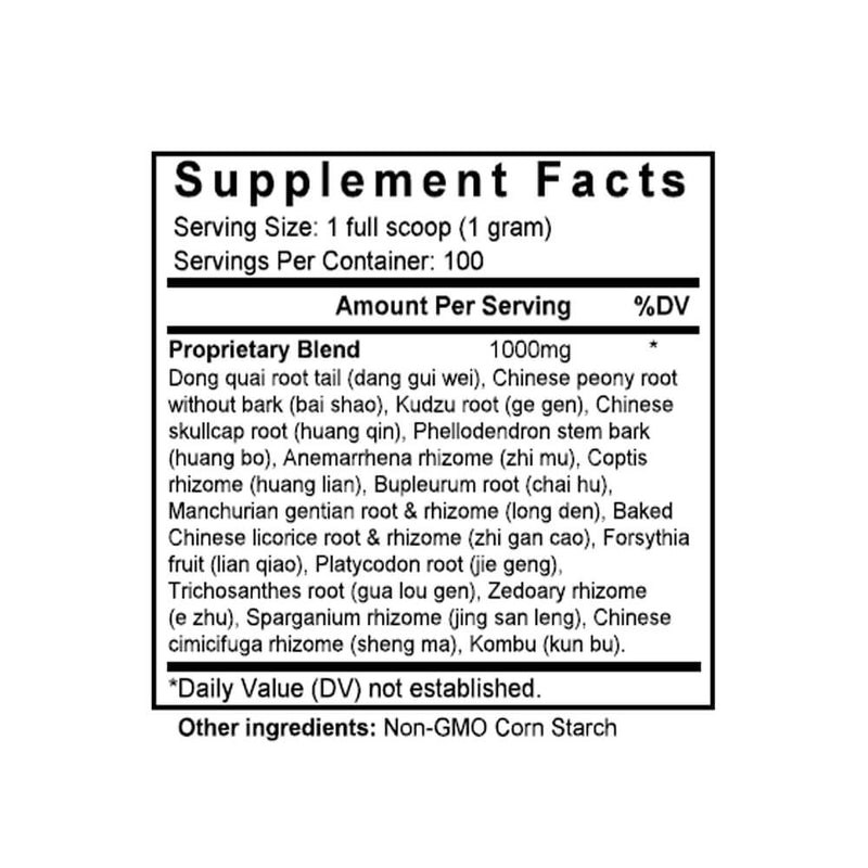 San Zhong Kui Jian Tang (Forsythia & Laminaria Combination) (100 Grams Granules) - Supplement Facts