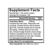 Xiang Sheng Po Di Wan (Gasping Formula) (100 Grams Granules) - Supplement Facts