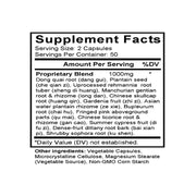 Long Dan Xie Gan Tang (Bian Fang) (Gentiana Combination) (100 Capsules) - Supplement Facts