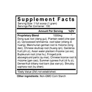 Long Dan Xie Gan Tang (Bian Fang) (Gentiana Combination) (100 Grams Granules) - Supplement Facts