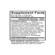 Jia Wei Gui Pi Tang (Ginseng, Longan & Bupleurum Combination) (100 Capsules) - Supplement Facts