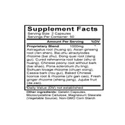 Shi Quan Da Bu Tang (Ginseng & Tang-kuei Ten Combination) (100 Capsules) - Supplement Facts