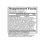 Tian Wang Bu Xin Dan (Ginseng & Zizyphus Formula) (100 Capsules) - Supplement Facts