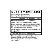 Qi Bao Mei Ran Dan (Ho-shou-wu & Lycium Formula) (100 Capsules) - Supplement Facts