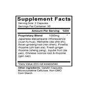 Xuan Fu Hua Dai Zhe Shi Tang (Inula & Hematite Combination) (100 Capsules) - Supplement Facts