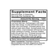 Bai He Gu Jin Tang (Lily Combination) (100 Capsules) - Supplement Facts