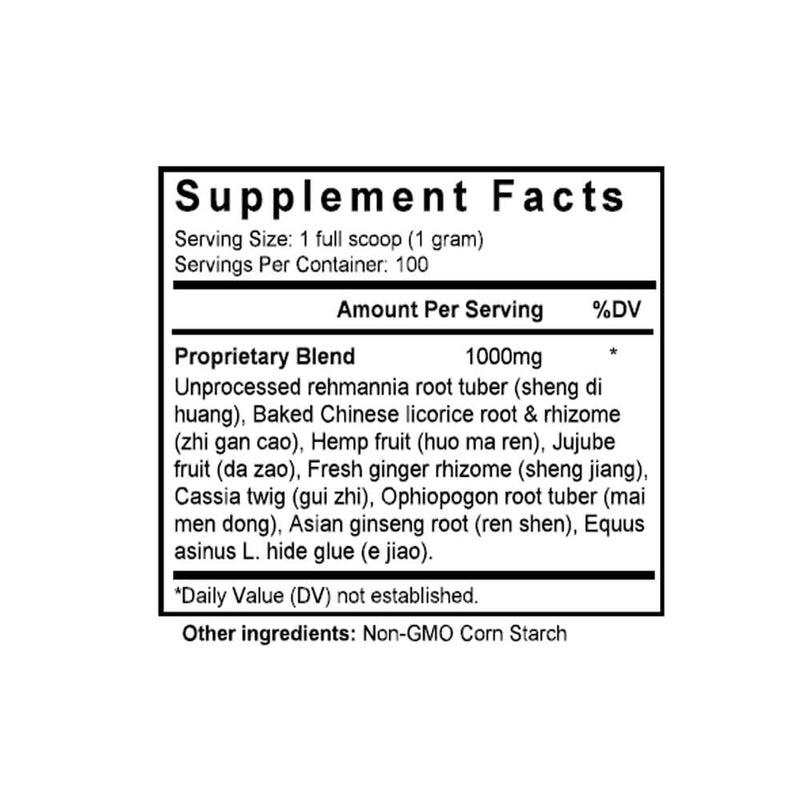 Zhi Gan Cao Tang (Licorice (baked) Combination) (100 Grams Granules) - Supplement Facts