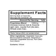 Gan Mai Da Zao Tang (Licorice & Jujube Combination) (100 Capsules) - Supplement Facts