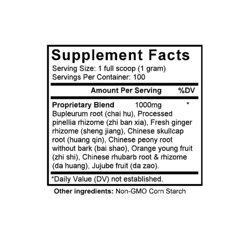 Da Chai Hu Tang (Major Bupleurum Combination) (100 Grams Granules) - Supplement Facts