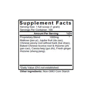 Xiao Jian Zhong Tang (Minor Cinnamon & Peony Combination) (100 Grams Granules) - Supplement Facts