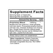 Xiao Chai Hu Tang (Minor Bupleurum Combination) (100 Capsules) - Supplement Facts