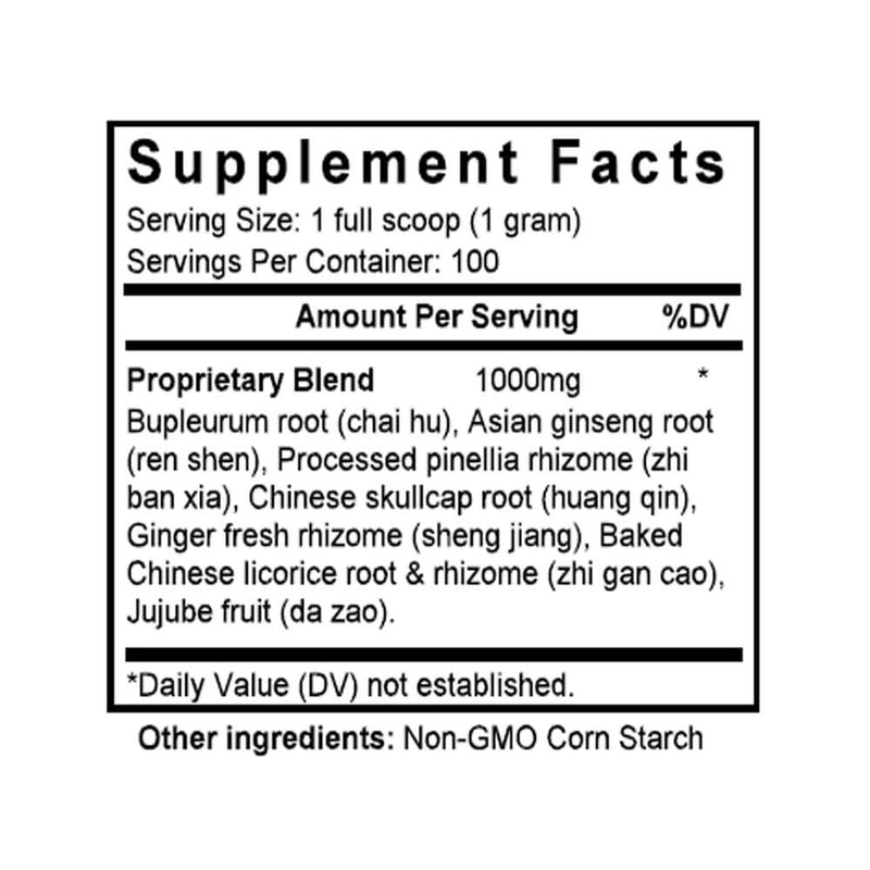 Xiao Chai Hu Tang (Minor Bupleurum Combination) (100 Grams Granules) - Supplement Facts