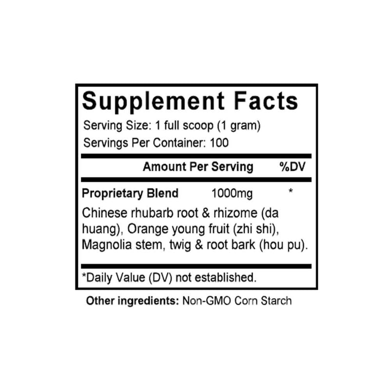 Xiao Cheng Qi Tang (Minor Rhubarb Combination) (100 Grams Granules) - Supplement Facts
