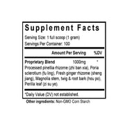 Ban Xia Hou Pu Tang (Pinellia & Magnolia Combination) (100 Grams Granules) - Supplement Facts