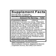 Qing Fei Tang (Platycodon & Fritillaria Combination) (100 Capsules) - Supplement Facts