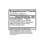 Tiao Wei Cheng Qi Tang (Rhubarb & Mirabilitum Combination) (100 Capsules) - Supplement Facts