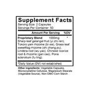 Bi Xie Fen Qing Yin (Tokoro Combination) (100 Capsules) - Supplement Facts