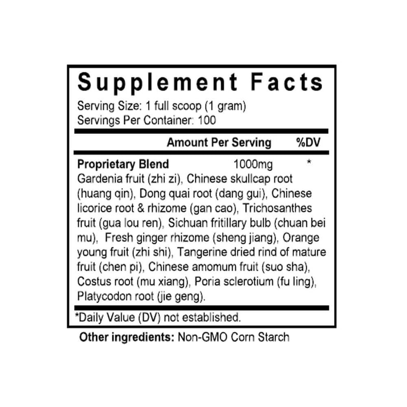 Gua Lou Zhi Shi Tang (Trichosanthes & Chih-shih Combination) (100 Grams Granules) - Supplement Facts