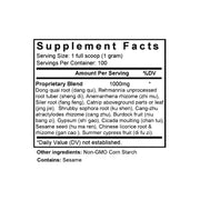 Xiao Feng San (Bian Fang) (Tang-kuei & Arctium Formula) (100 Grams Granules) - Supplement Facts