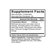 Si Wu Tang (Tang-kuei Four Combination) (100 Capsules) - Supplement Facts