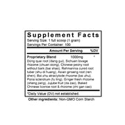 Ba Zhen Tang (Tang-kuei & Ginseng Eight Combination) (100 Grams Granules) - Supplement Facts