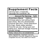 Dang Gui Shao Yao San (Tang-kuei & Peony Formula) (100 Capsules) - Supplement Facts