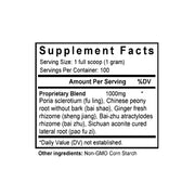 Zhen Wu Tang (Vitality Combination) (100 Grams Granules) - Supplement Facts
