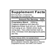 Cang Er San (Xanthium Formula) (100 Capsules) - Supplement Facts