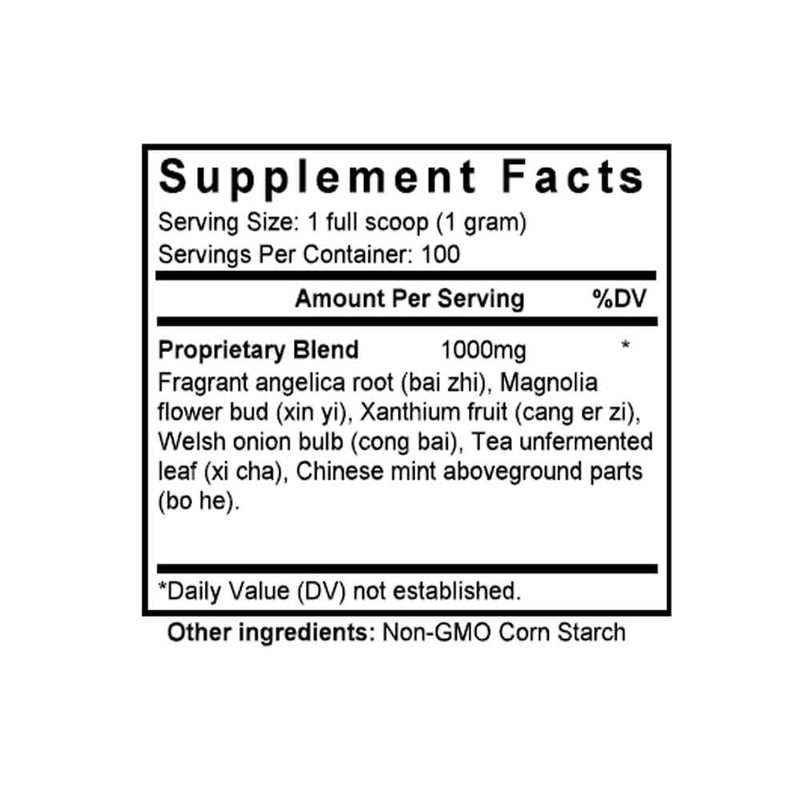 Cang Er San (Xanthium Formula) (100 Grams Granules) - Supplement Facts