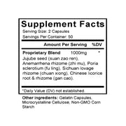 Suan Zao Ren Tang (Zizyphus Combination) (100 Capsules) - Supplement Facts