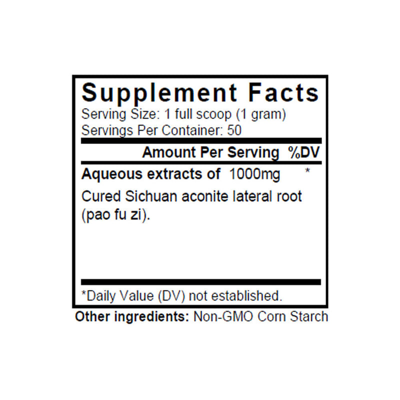 Pao Fu Zi (Aconite (Roasted)) (50 Grams Granules) - Supplement Facts