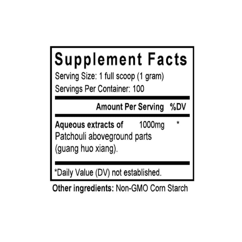 Guang Huo Xiang (Agastache) (100 Grams Granules) - Supplement Facts