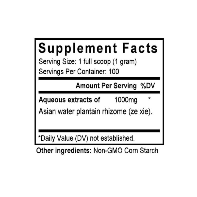 Ze Xie (Alisma) (100 Grams Granules) - Supplement Facts