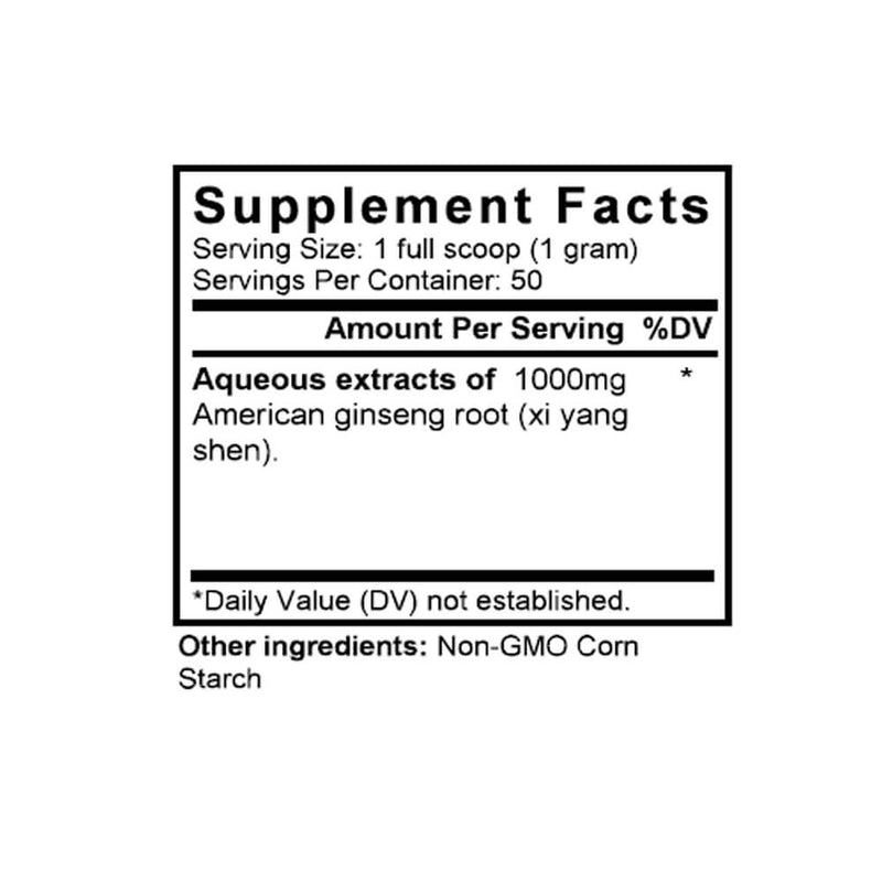 Xi Yang Shen (American Ginseng) (50 Grams Granules) - Supplement Facts