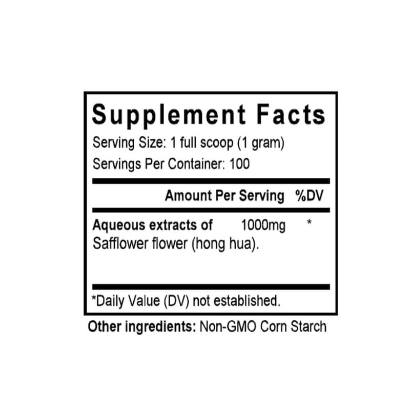 Hong Hua (Carthamus) (100 Grams Granules) - Supplement Facts