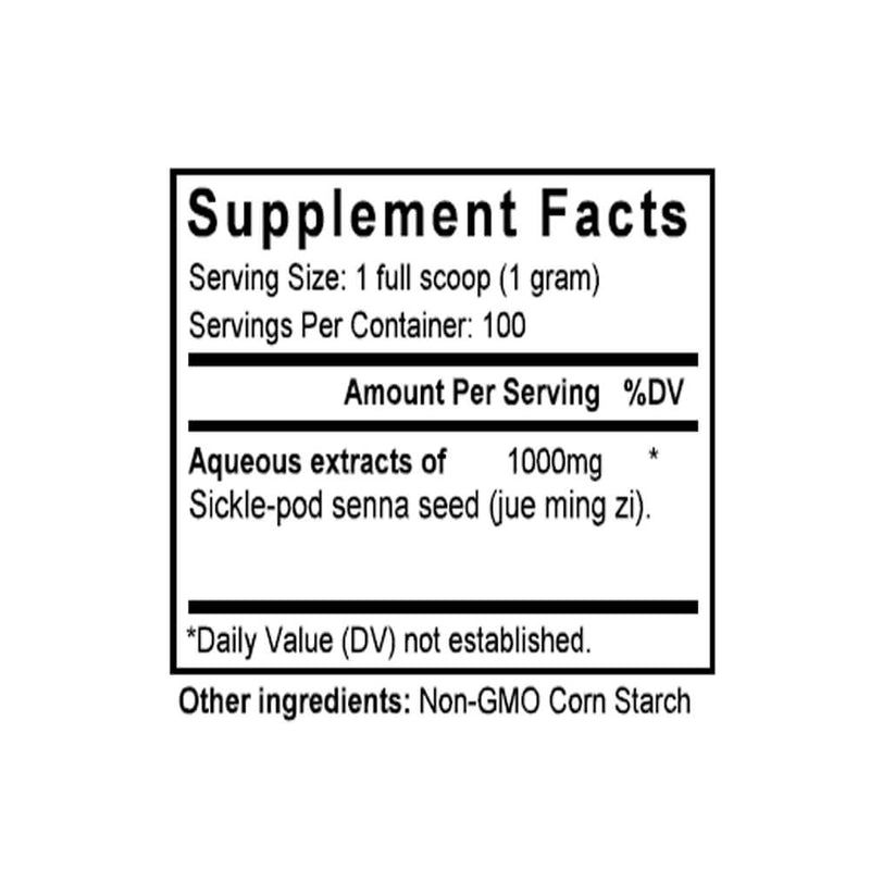 Jue Ming Zi (Cassia Seed) (100 Grams Granules) - Supplement Facts