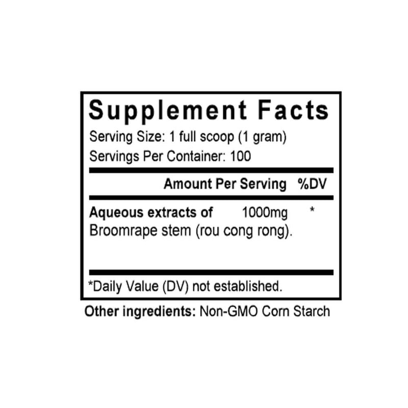Rou Cong Rong (Cistanche) (100 Grams Granules) - Supplement Facts