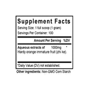Zhi Ke (Aurantium Fruit Chih-ko) (100 Grams Granules) - Supplement Facts