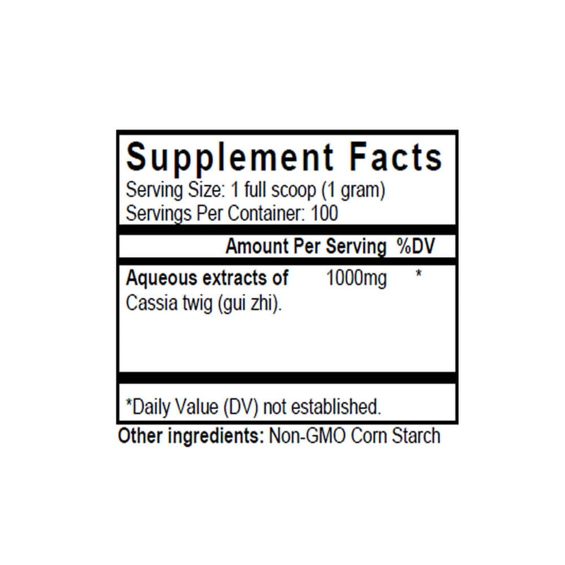 Gui Zhi (Cinnamon Twigs) (100 Grams Granules) - Supplement Facts