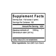 Shi Hu (Dendrobium) (100 Grams Granules) - Supplement Facts