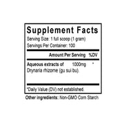 Gu Sui Bu (Drynaria) (100 Grams Granules) - Supplement Facts