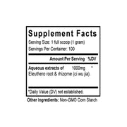 Ci Wu Jia (Wu Jia Shen) (Eleuthero/Acanthopanax) (100 Grams Granules) - Supplement Facts