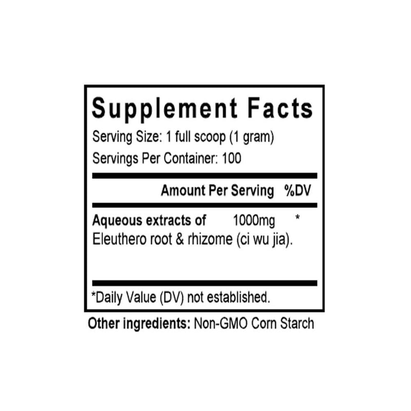 Ci Wu Jia (Wu Jia Shen) (Eleuthero/Acanthopanax) (100 Grams Granules) - Supplement Facts