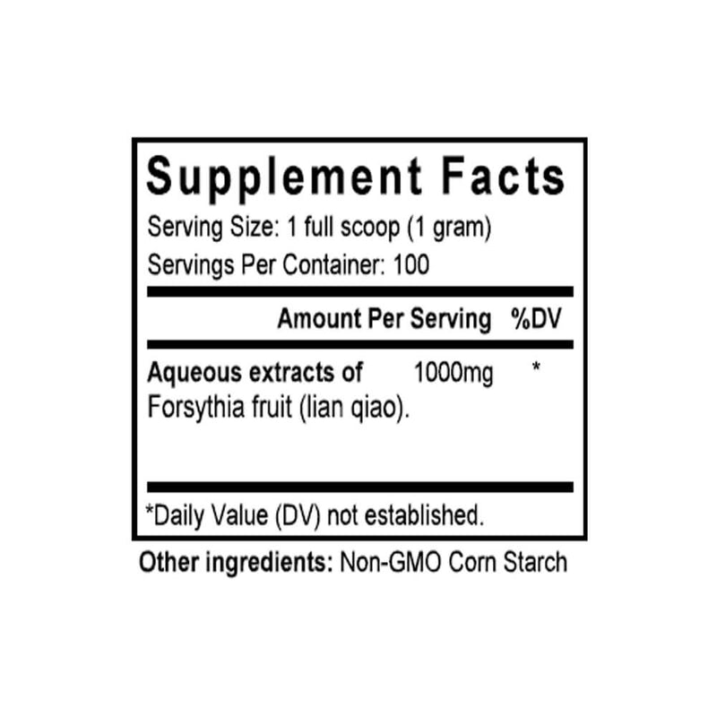 Lian Qiao (Forsythia Fruit) (100 Grams Granules) - Supplement Facts
