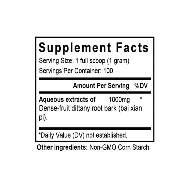 Bai Xian Pi (Dictamnus) (100 Grams Granules) - Supplement Facts