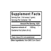 Shan Zhi Zi (Gardenia) (100 Grams Granules) - Supplement Facts