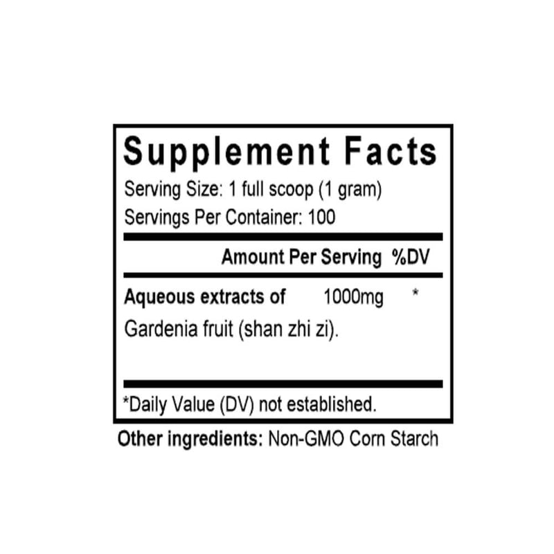 Shan Zhi Zi (Gardenia) (100 Grams Granules) - Supplement Facts