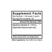 Tian Ma (Gastrodia) (50 Grams Granules) - Supplement Facts