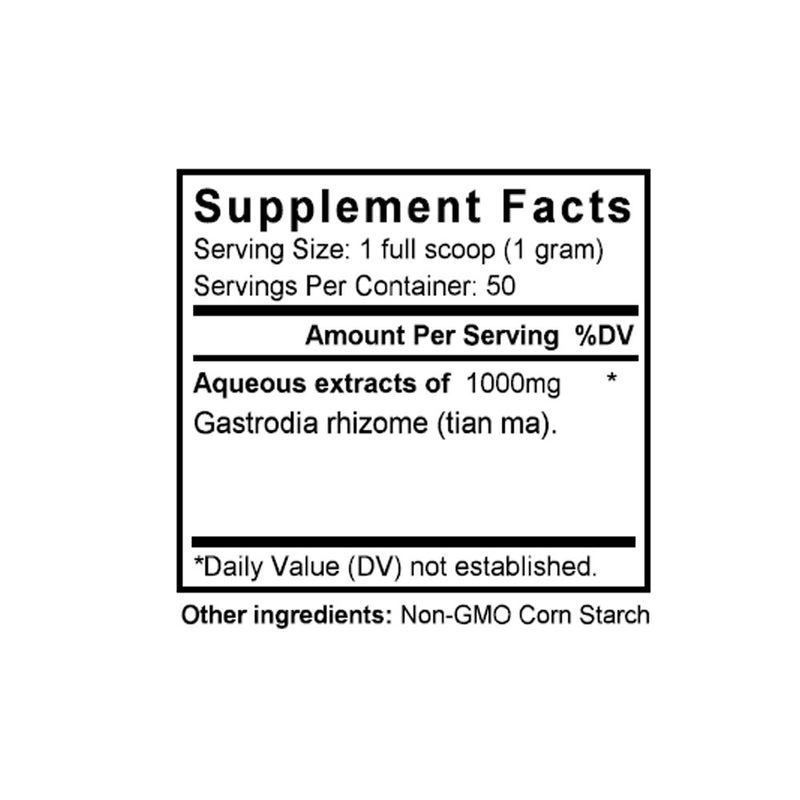 Tian Ma (Gastrodia) (50 Grams Granules) - Supplement Facts
